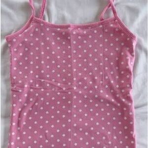 Hollister Pink Polka Dot Tank Top reversible
